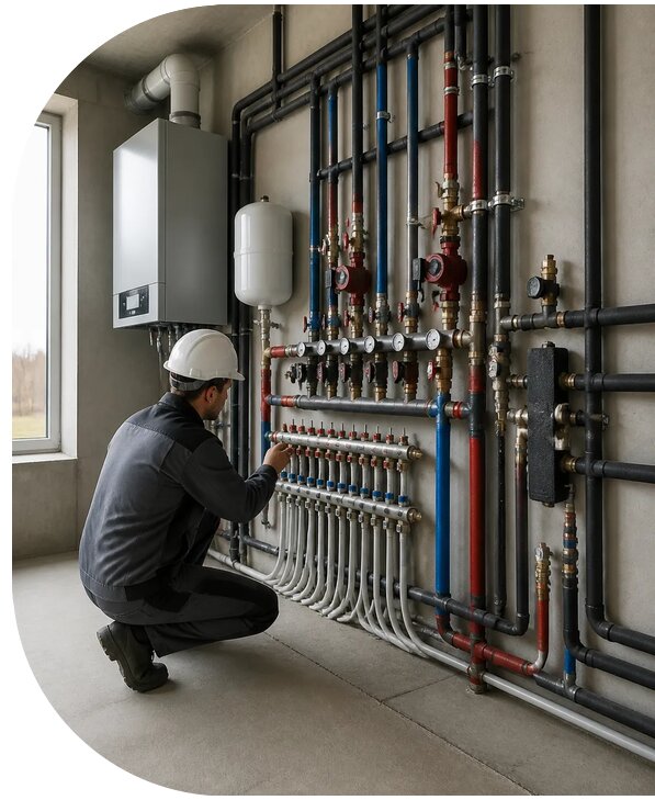 Монтаж системы отопления здания в Дедовске от 164925 р. | АПаруса-Ддв