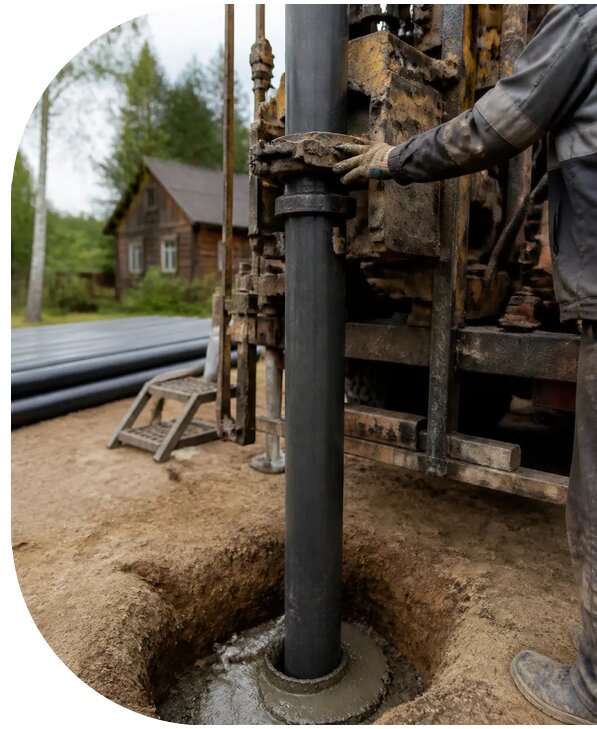 Обсадка скважины на воду в Дедовске от 2749 р. | АПаруса-Ддв
